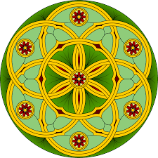 Graphic showing a mandala