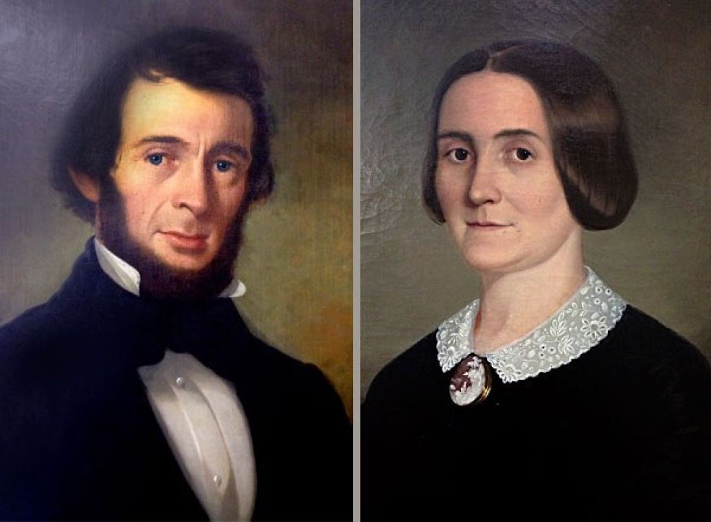 Portrait of Susan and Frederick Todd, founders of the Rowley Public Library
